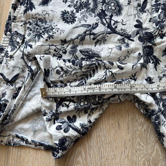 Club Monaco Baxter Linen/Cotton Blend Casual Shorts 6" Blue/White Floral Sz30 - Picture 4 of 11